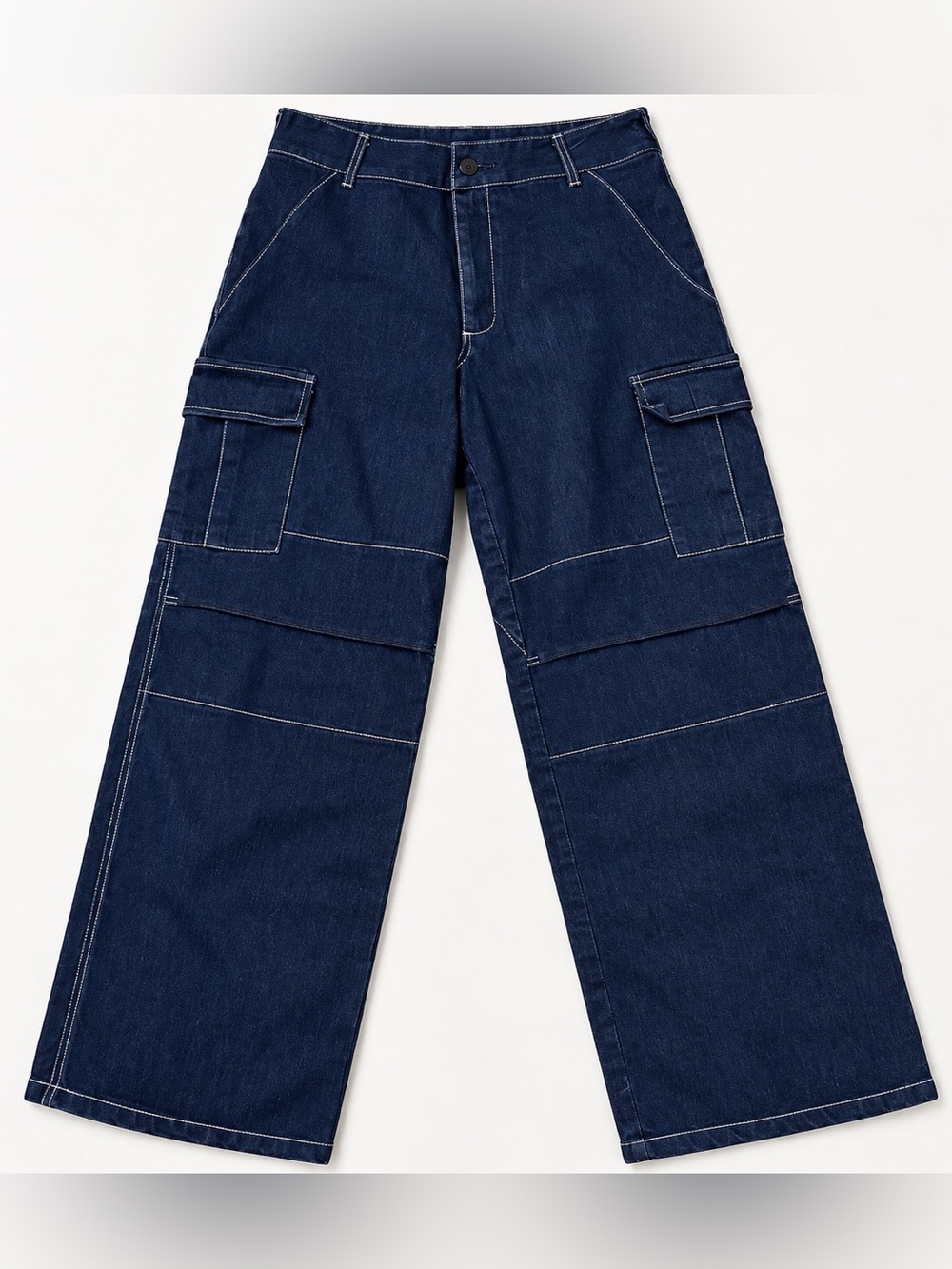 I.AM.GIA Dark Wash Wide Leg Cargo Jeans Medium